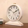 Table Clocks Office Decoration Desktop Wooden Design Alarm Mute Retro Silence Pendulum Quartz Clock Night Desk Vintage