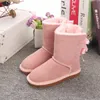 Bottes de neige pour enfants, pour garçons et filles, garde au chaud, chaussures en coton et en cuir de vache, antidérapantes, taille 3280