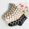 Women Socks Yishine Mix 10 Colors Autumn Winter Arrival Colorful Middle Tube Big Circle Printed Causal Girls