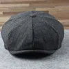 BERETS MANA Plus Size Ivy Hat Big Head Man Spring Summer och Autumn Sboy Cap Wool Beret Caps Winter kändes platt 5558cm 5961cm 230822