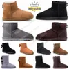 Ultra Mini Boot Designer Woman Plataforma Botas de neve Austrália Sapatos quentes de pele Botas para mulheres Antelope Brown Real Chestnut tornozelo Tamanho fofo EU36-41