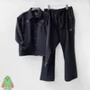 Herren S Jackets Nadeln Schmetterling bestickte Vintage School Anzug Hemd Hosen Freizeitjacke Set 230823