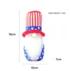 Oggetti decorativi Figurine graziose bambola senza volto peluche Rudolph con cappello Creative Independence Day Coppie Ornamenti per il soggiorno Decorazione del desktop 230822