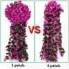 Couronnes de fleurs décoratives 5 pétales orchidée violette artificielle tenture murale panier simulation fausse fleur pour mariage jardin décoration de fête en plein air 230822