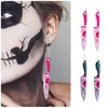 Boucles d'oreilles créoles en acrylique amusantes avec ambiance d'Halloween, spécial pour filles, hommes et femmes