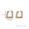 Hoop Colkings Srcoi Fashion Faux Pearl Square Trendy Women's Geometryczne złote, nietypowe biżuterię temperamentu 2023