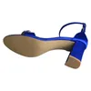 Sandaler WEDOPUS Anpassad Royal Blue for Women Party Chunky Heel med Diamond 8cm