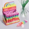 Губная помада 24pcs Rainbows Увлажняющий крем -бальзам Balm Care Care Jelly Jelly Sugar Lipbam Tasty Lipstick блестящий блеск для губ макияж набор 230823