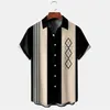 Herren lässige Hemden Hawaiian Beach kurzärmeliges Hemd Mode Chest Pocket Top Party Social Button Up T-Shirt US Size