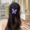 Headwear Hair Accessories Women Claws Clips Butterfly Hairpin Gradient Tiedye Colored Styling Barrettes 230823