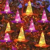 Orange Halloween Decorations Witch Hat Polyester Purple Halloween Party Indoor Outdoor Yard Tree Decorations HKD230823