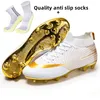 Säkerhetsskor Aliups Professional Unisex Soccer Long Spikes TF Ankel Football Boots Outdoor Grass Cleats EU Storlek 3044 230822