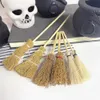 Other Festive Party Supplies 6/12/22pcs Mini Broom Witch Straw Brooms DIY Hanging Ornaments for Kids Halloween Party Decoration Costume Props Accessories L0823