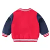 Jackor Baby Boys Jackets Spring Autumn Dinosaur Kids Baseball Jacket Coat Casual Boys Ytterkläder 1-4 år Barn Kläder 230817