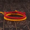 Charmarmband 2st/set tibetansk buddhistisk handgjorda tråd flätat justerbart rep för kvinnor män par smycken ta med tur pulseras