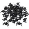 Andra festliga partier levererar 50st skräck svart spindel spökhus spindel web bar party dekoration leveranser simulering knepig leksak halloween dekoration l0823