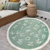 Tappeti Nordic Round Cartoon Carpet Casa da letto Casa da letto Cambia della camera per bambini Lettere graziose lettere di peluche addensate divano tavolino da tavolino 230823