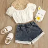 Ensembles de vêtements Style de mode bébé filles vêtements ensembles top shorts costumes fête d'anniversaire enfants vêtements 1-6Y