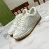 Diseñador Casual Zapatos Blancos Entrelazados G MAC80 Zapatillas Bajas Vintage Cuero Metálico Cuero Hombres Mujeres Entrenador