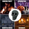 Andere evenementenfeestjes 5 -stcs Halloween Fire Pit Skulls Simulatie Burning Skulls Fire Proof Skull Sculptures open haard keramisch decor 230823