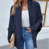 Kobiety swetry jesienne zimowe dzianiny Kobiety Batwing Batwing długi rękaw zwykły płaszcz szalik Modna Modna Tops Solidne ubranie 230822