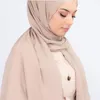 Hijabs good stitching stitch plain high quality premium heavy Chiffon hijab scarf Malaysian Womens scarves hijabs long shawl shawls 230823