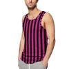 Herren Tanktops gestreift Halloween Beach Top Blue und Black Bodybuilding Man's Design Sportswear ärmellose Westen Plus Größe