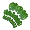 Faux floralgrüne 12 PCs künstliche tropische Palmblätter falsches Werk für Hawaiian Luau Theme Home Garden Party Dekor Jungle Beach Tabelle 230822