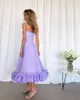 Casual Dresses Elegant Curved Hem Party Dress Women Midi Fashion Large Swing Slip Female A-line 2023 Summer Backless Evening Prom