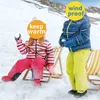 Down Coat HONEYKING Children Outfit Snowsuit Ski Suit Winter Outdoor Sports Warm Windproof Waterproof Snowboard Jacket and Pants 2pcs Set J230823