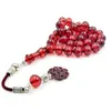 Strand ALBASHAN Tasbih Muslim Bracelet 33 45 51 66 99 100Paryer Beads Islamic Rosary Gifts Red Resin Misbaha Turkish Jewelry