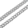 Colar cubano premium de hip-hop de designer 13 mm de diamantes completos da moda e mulher colar incolor Chain Chain Chain