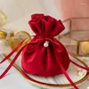 Gift Wrap 12 9cm Multifunction Jewelry Bag Drawstring Sweet Candy Pouch Velvet Bags Baby Shower Wedding Favors SN2130