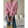 Men s Hoodies Sweatshirts Pink Fringe Fur Shoulder Pad Tweed Jacket Blazer Boucle Crop Coat for Women 2023 Spring 230822