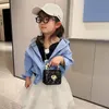 Сумочки детская сумка по кроссовым сумку Pu Korean Fashion Girl Coin Swork Solid Casual Small Square Mini Mini 230823