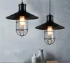 Lampade a sospensione Lampada in metallo Light Countryside Edison Bulb Black Lights Netro Retro Industrial fai -da -te bar