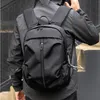 School Bags USB Backpack Men Nylon Waterproof Travel Bag Simple Pure Color Backbag Leisure Light Fitness Male Sports Black Gray 230823