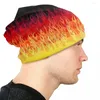 Bérets rouge brûlant feu course flammes Bonnet chapeaux mode tricoté chapeau pour femmes hommes automne hiver chaud Skullies bonnets casquettes