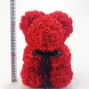 Decorative Flowers Wreaths Valentines Day Gift 25cm Rose Teddy Bear From Flowers Bear With Flowers Red Rose Bear 230823