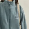 Męskie bluzy bluzy Y2K Kobiety haft z kapturem z kapturem kurtka gęsta ciepła zimowa bluza z zamkiem błyskawicz
