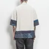 Men's Jackets Drop Cotton Linen Shirt Men Chinese Streetwear Kimono Coat Cardigan Plus Size 5XL