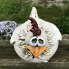 Garden Decorations Funny Chicken Fence Decor Statues Resin Garden Farm Yard Chicken Hen Sculpture Art Craft Courtyard Housewarming Home Decoration 230823