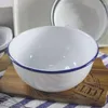 Bols Bol à salade en émail Pâte Bassin de mélange Soupe durable Ustensile de cuisine en émail à l'ancienne