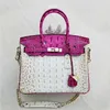 Cuir BK Platinum 2024 Véritable sac à main combinaison de mode féminine Crocodile Bone Modèle Couleur Couleur Couleur Sac