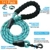 YUEXUAN Reflective Dog Collar Padded with Soft Neoprene Breathable Adjustable Nylon Dog Collars for X-Small Small Medium Large Dogs (Collar+Leash S Neck ) 6 Colors