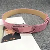 Ceinture de créateur classique Ceinture en cuir élégante pour femmes Ceintures de créateurs roses Ceinture de marque de mode Ceinture à boucle lisse en argent Hommes Ceinture D Robe embellie Jeans