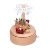 Estatuetas decorativas caixas de música de natal fortes e duráveis ​​caixa de madeira atraente
