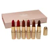 Rouge à lèvres 6 pièces/ensemble ensemble de rouge à lèvres haut de gamme maquillage rouge à lèvres mat ensemble coffret cadeau cadeau de noël Ruby Woo Lady Danger rouge à lèvres Chili 230823