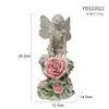 Garden Decorations Fairy Solar Lights Outdoor Courtyard Decoratie Resin Angel Figuur Sculptuur Micro Landschap Decor Lamp Art Deco