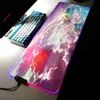 Maus -Pads Handgelenk bunte leuchtende RGB Gaming Maus Pad Blau Lila Cloud Space RGB Desk Mat Desktops für Computertisch für Universum Pad R230823